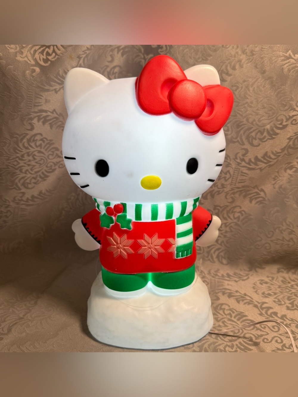 Hello Kitty 12 Inch Lighted Holiday Christmas Blow Mold! New